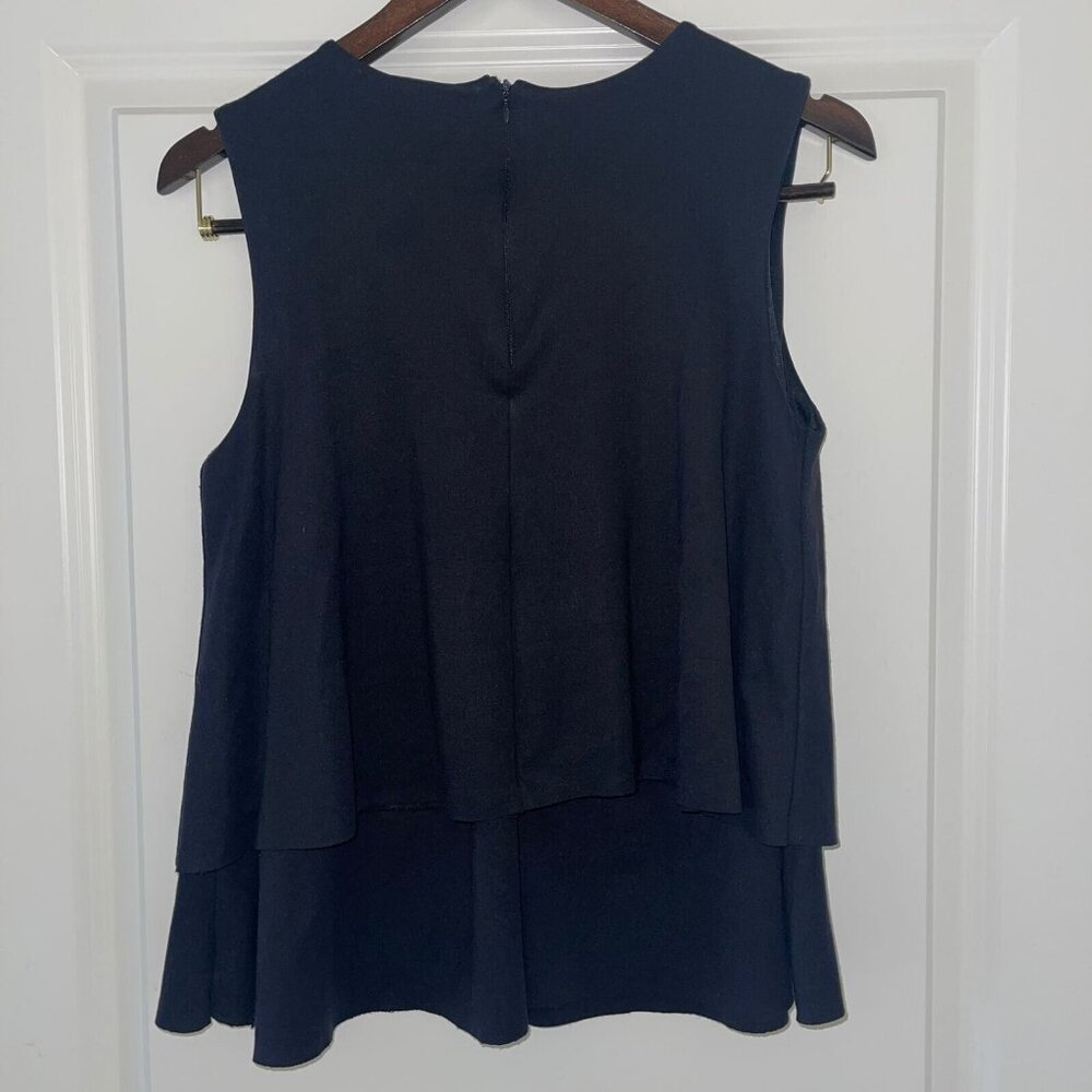 Bundle It! Elle Women's Tank Top Black sleeveless Two layer Blouse Shirt Size L - Picture 4 of 8